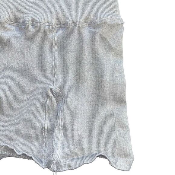 Free people High Waist Ribbed Biker Shorts In Grey - Picture 3 of 9